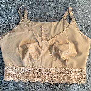 Shapeez Comfeez Bralette Nude Large No Underwire No Padding